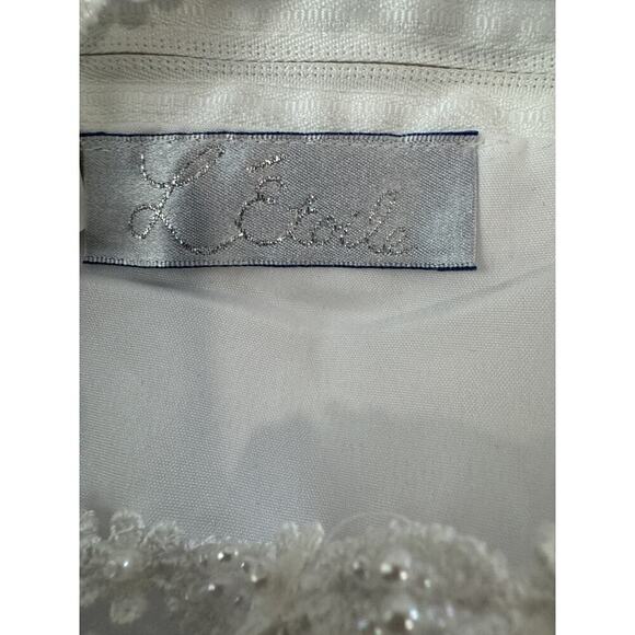 L'Etoile Designer Dress First Communion Flower Girls 8 Beaded Lace White Wedding - Picture 11 of 11